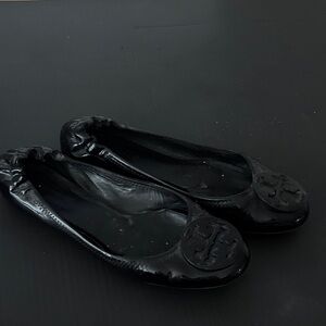 Tory Burch Glossy Black Flats